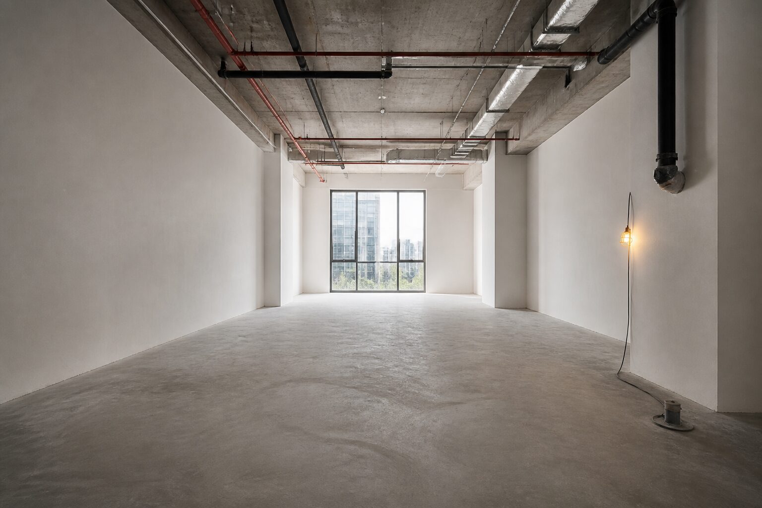 The unit reinstated to bare shell, ready for handover